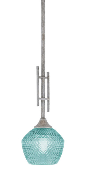 Toltec Lighting - 320-AS-4625 - One Light Mini Pendant - Uptowne - Aged Silver