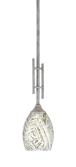 Toltec Lighting - 320-AS-5054 - One Light Mini Pendant - Uptowne - Aged Silver