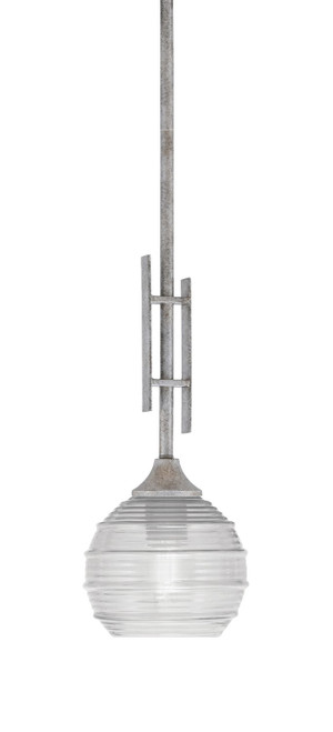 Toltec Lighting - 320-AS-5110 - One Light Mini Pendant - Uptowne - Aged Silver