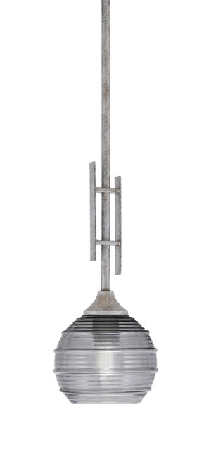 Toltec Lighting - 320-AS-5112 - One Light Mini Pendant - Uptowne - Aged Silver