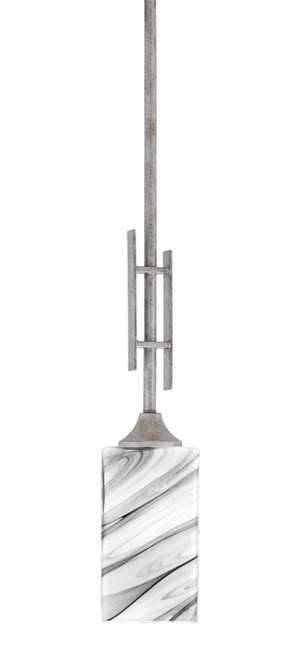 Toltec Lighting - 320-AS-549 - One Light Mini Pendant - Uptowne - Aged Silver