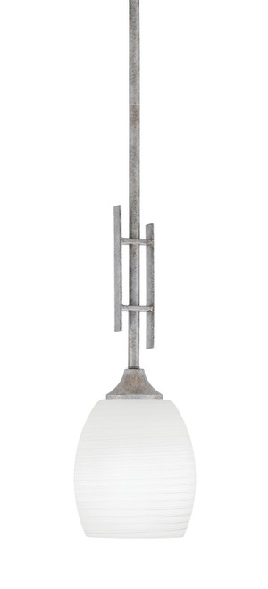 Toltec Lighting - 320-AS-615 - One Light Mini Pendant - Uptowne - Aged Silver