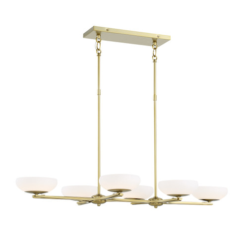 George Kovacs - P1466-695-L - LED Island Pendant - Scale - Soft Brass