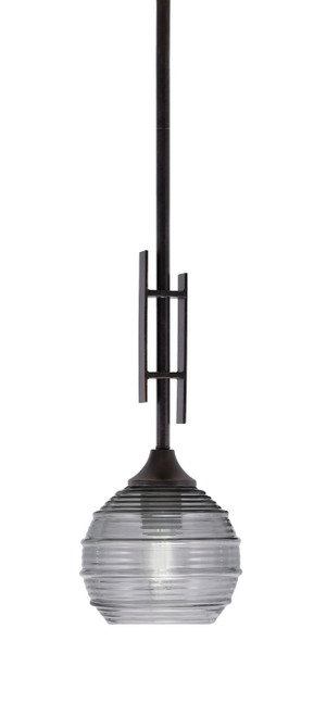 Toltec Lighting - 320-DG-5112 - One Light Mini Pendant - Uptowne - Dark Granite