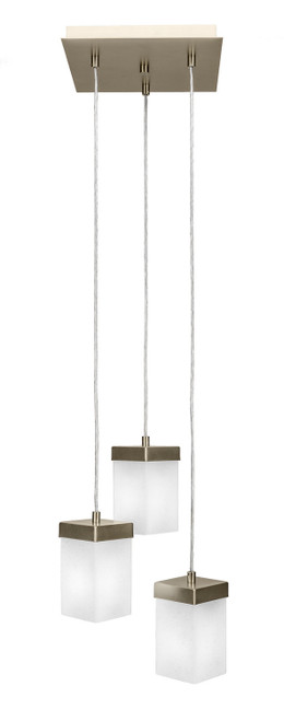 Toltec Lighting - 3212-NAB-531 - Three Light Cluster Pendalier - Nouvelle - New Age Brass