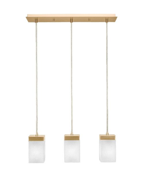 Toltec Lighting - 3213-NAB-531 - Three Light Cluster Pendalier - Nouvelle - New Age Brass