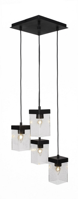 Toltec Lighting - 3214-ES-530 - Four Light Cluster Pendalier - Nouvelle - Espresso