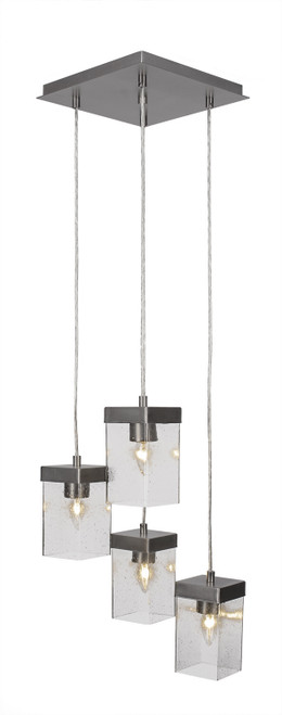 Toltec Lighting - 3214-GP-530 - Four Light Cluster Pendalier - Nouvelle - Graphite