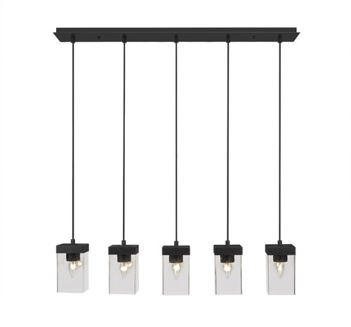 Toltec Lighting - 3215-ES-530 - Five Light Linear Pendalier - Nouvelle - Espresso