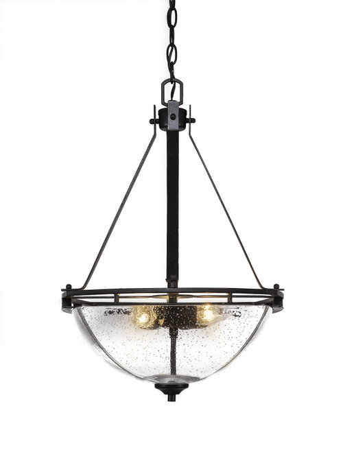Toltec Lighting - 322-DG-464 - Three Light Pendant - Uptowne - Dark Granite