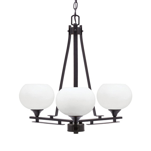 Toltec Lighting - 323-DG-212 - Three Light Chandelier - Uptowne - Dark Granite