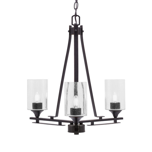 Toltec Lighting - 323-DG-300 - Three Light Chandelier - Uptowne - Dark Granite