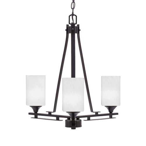 Toltec Lighting - 323-DG-3001 - Three Light Chandelier - Uptowne - Dark Granite