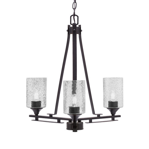 Toltec Lighting - 323-DG-3002 - Three Light Chandelier - Uptowne - Dark Granite