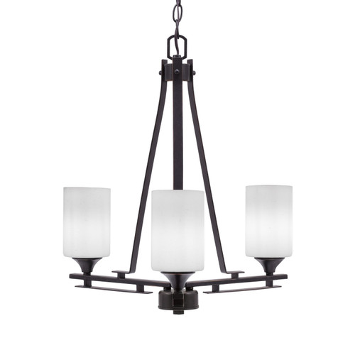 Toltec Lighting - 323-DG-310 - Three Light Chandelier - Uptowne - Dark Granite