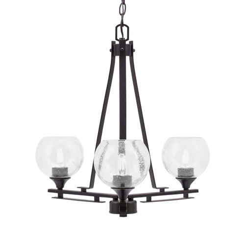 Toltec Lighting - 323-DG-4100 - Three Light Chandelier - Uptowne - Dark Granite