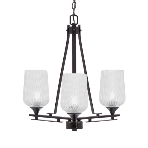 Toltec Lighting - 323-DG-4250 - Three Light Chandelier - Uptowne - Dark Granite