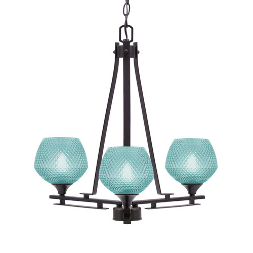 Toltec Lighting - 323-DG-4625 - Three Light Chandelier - Uptowne - Dark Granite