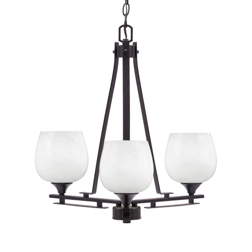 Toltec Lighting - 323-DG-4811 - Three Light Chandelier - Uptowne - Dark Granite