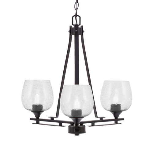 Toltec Lighting - 323-DG-4812 - Three Light Chandelier - Uptowne - Dark Granite