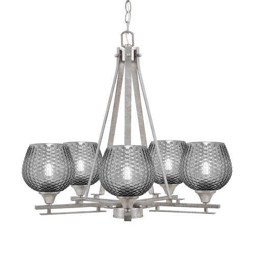 Toltec Lighting - 325-AS-4602 - Five Light Chandelier - Uptowne - Aged Silver