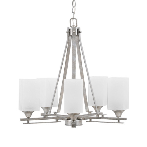 Toltec Lighting - 325-AS-541 - Five Light Chandelier - Uptowne - Aged Silver