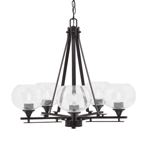 Toltec Lighting - 325-DG-202 - Five Light Chandelier - Uptowne - Dark Granite