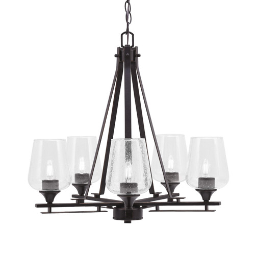 Toltec Lighting - 325-DG-210 - Five Light Chandelier - Uptowne - Dark Granite