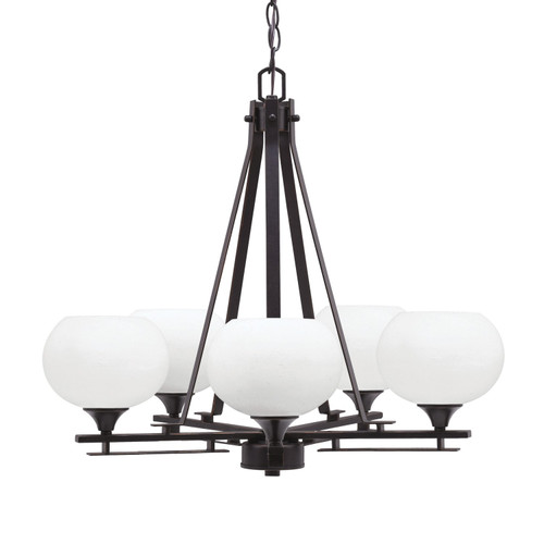 Toltec Lighting - 325-DG-212 - Five Light Chandelier - Uptowne - Dark Granite