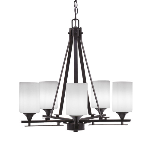 Toltec Lighting - 325-DG-310 - Five Light Chandelier - Uptowne - Dark Granite