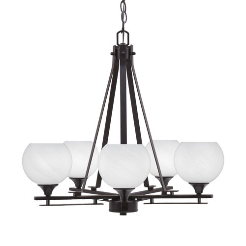Toltec Lighting - 325-DG-4101 - Five Light Chandelier - Uptowne - Dark Granite