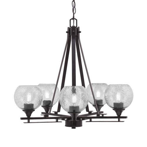Toltec Lighting - 325-DG-4102 - Five Light Chandelier - Uptowne - Dark Granite