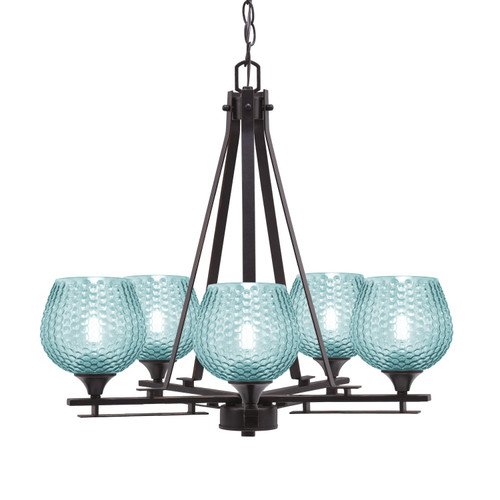 Toltec Lighting - 325-DG-4605 - Five Light Chandelier - Uptowne - Dark Granite