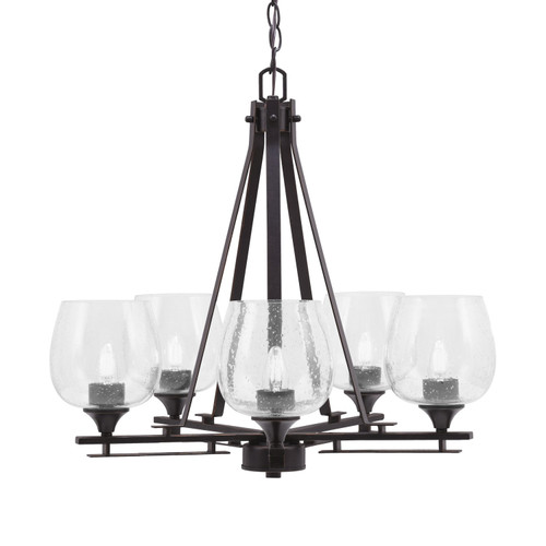 Toltec Lighting - 325-DG-4810 - Five Light Chandelier - Uptowne - Dark Granite
