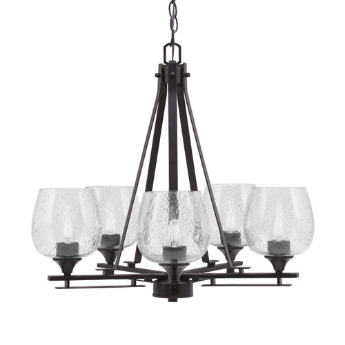 Toltec Lighting - 325-DG-4812 - Five Light Chandelier - Uptowne - Dark Granite