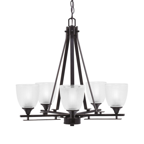 Toltec Lighting - 325-DG-500 - Five Light Chandelier - Uptowne - Dark Granite