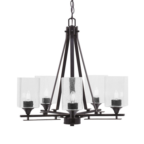 Toltec Lighting - 325-DG-530 - Five Light Chandelier - Uptowne - Dark Granite