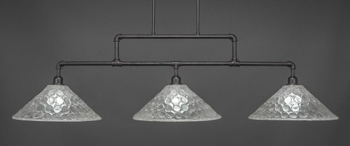 Toltec Lighting - 333-DG-411 - Three Light Bar - Vintage - Dark Granite