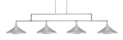Toltec Lighting - 334-AS-422 - Four Light Bar - Vintage - Aged Silver