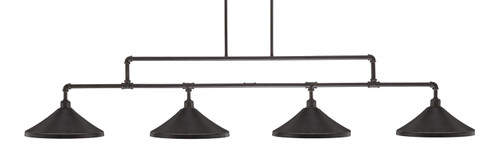 Toltec Lighting - 334-DG-422 - Four Light Bar - Vintage - Dark Granite