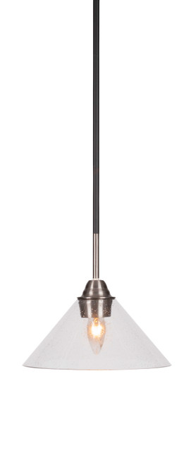 Toltec Lighting - 3401-MBBN-304 - One Light Mini Pendant - Paramount - Matte Black & Brushed Nickel