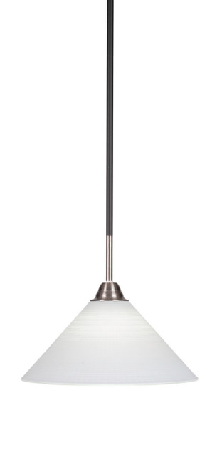 Toltec Lighting - 3401-MBBN-4001 - One Light Pendant - Paramount - Matte Black & Brushed Nickel