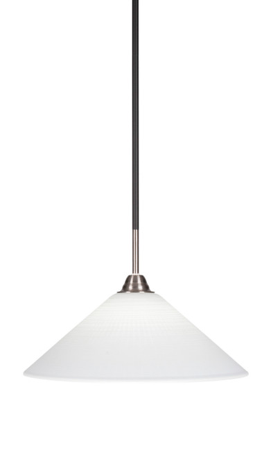 Toltec Lighting - 3401-MBBN-4011 - One Light Pendant - Paramount - Matte Black & Brushed Nickel