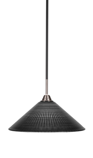 Toltec Lighting - 3401-MBBN-4019 - One Light Pendant - Paramount - Matte Black & Brushed Nickel