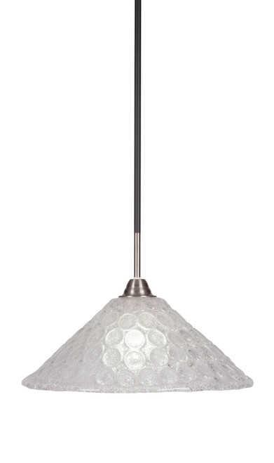 Toltec Lighting - 3401-MBBN-411 - One Light Pendant - Paramount - Matte Black & Brushed Nickel
