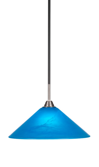 Toltec Lighting - 3401-MBBN-415 - One Light Pendant - Paramount - Matte Black & Brushed Nickel