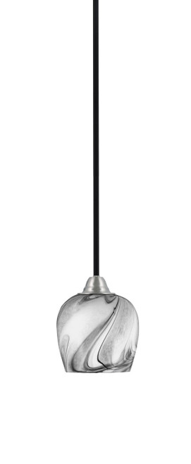 Toltec Lighting - 3401-MBBN-4819 - One Light Mini Pendant - Paramount - Matte Black & Brushed Nickel