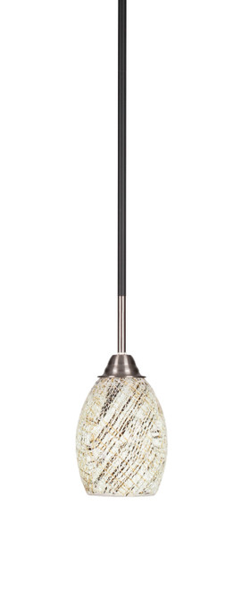 Toltec Lighting - 3401-MBBN-5054 - One Light Mini Pendant - Paramount - Matte Black & Brushed Nickel