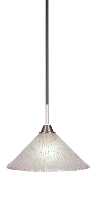 Toltec Lighting - 3401-MBBN-701 - One Light Pendant - Paramount - Matte Black & Brushed Nickel