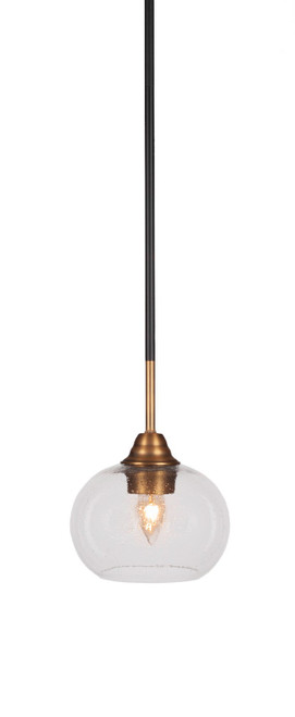 Toltec Lighting - 3401-MBBR-202 - One Light Mini Pendant - Paramount - Matte Black & Brass